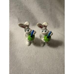 2 Vintage Topps 2001 Easter Bunny Mini Action Figure Pencil Topper 2.5” Rabbit